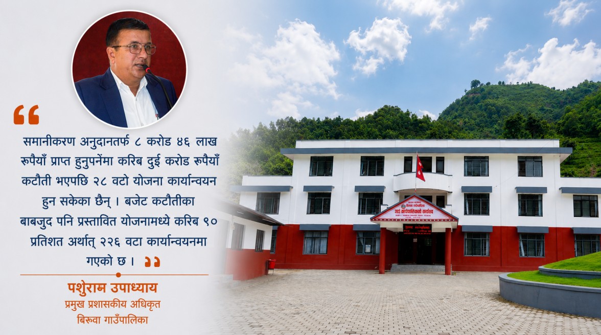 दुई करोड अनुदान घट्दा बिरुवाका दर्जनौँ योजना प्रभावित