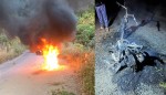 वालिङमा गुडिरहेको स्कुटरमा आगलागी