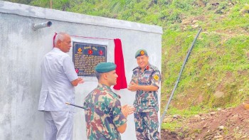 नेपाली सेनाद्वारा नुवाकोटमा २० हजार लिटरको ट्याङ्की निर्माण
