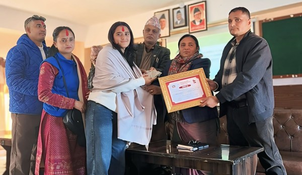 विश्वकपमा सहभागी खेलाडी सम्मानित