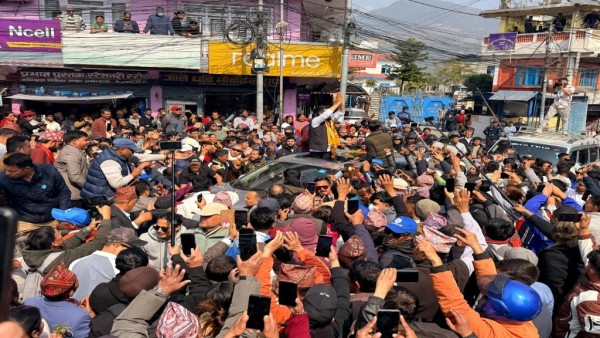 मतदानको नाडी जाँच्न स्याङ्जा आए रास्वपा सभापति रवि, ‘पाँच वर्षको परीक्षण दिनुस्’ भन्दै आग्रह