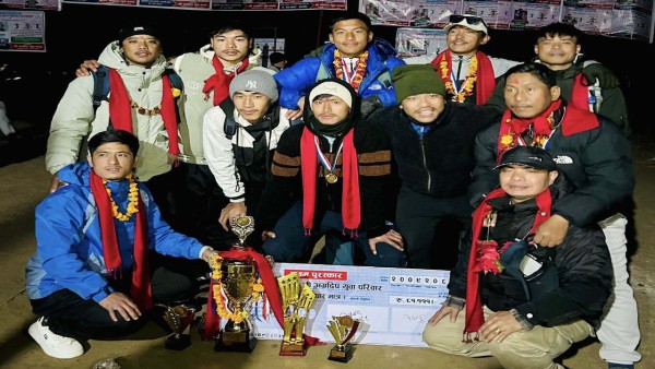 वडास्तरीय पुरुष भलिबलको उपाधि वालिङ–१२ लाई