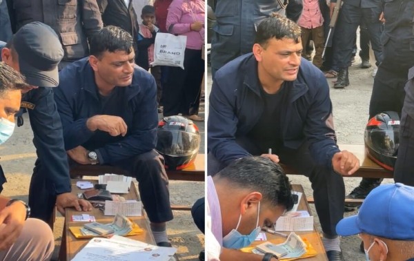 स्याङ्जाका गिरी २५ हजार घुससहित पक्राउ