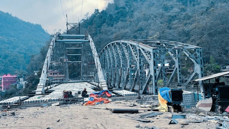 दुई प्रदेश जोड्ने राम्दी पुल निर्माण अन्तिम चरणमा