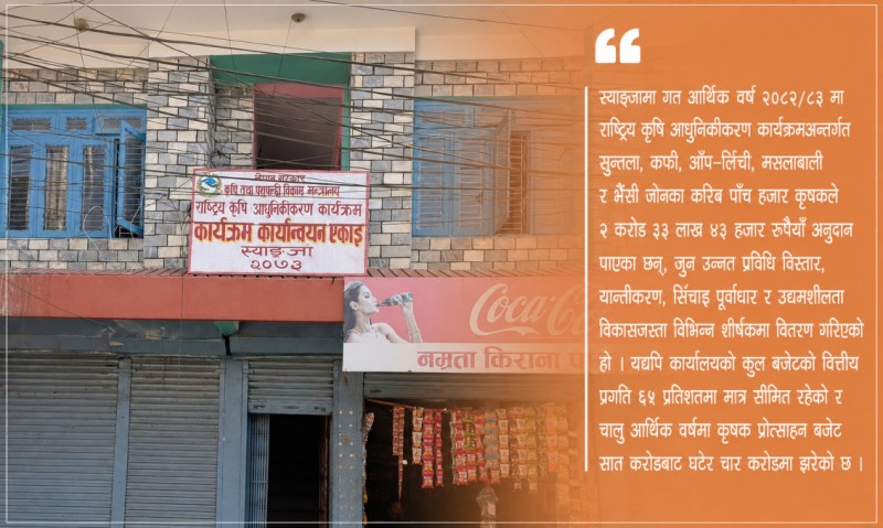 स्याङ्जाका कृषकलाई साढे दुई करोडभन्दा बढी अनुदान